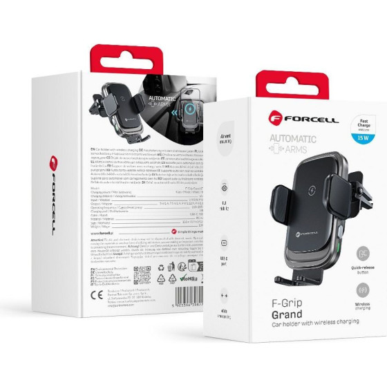 FORCELL F-Grip Grand (F-24) Wireless Charging Holder 15W silver