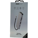 Musthavz Hub Usb C 8 �� 1 �� 3 ����� Usb A, ���� Usb C, HDMI, Micro SD, SD, RJ-45 - (MHHU8IN1GRY)