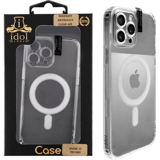 Idol 1991 ���� Iphone 13 Pro Max 6.7'' Magsafe Antishock Clear Air Back Cover Tpu Full Camera Protection �������