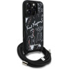 Karl Lagerfeld Case Crossbody Grained Pattern & Logo For Iphone 16 Pro Max Black - (KLHCP16XPGGRMPCK)