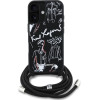 Karl Lagerfeld Case Crossbody Grained Pattern & Logo Magsafe For Iphone 16 Black - (KLHCP16SPGGRMPCK)