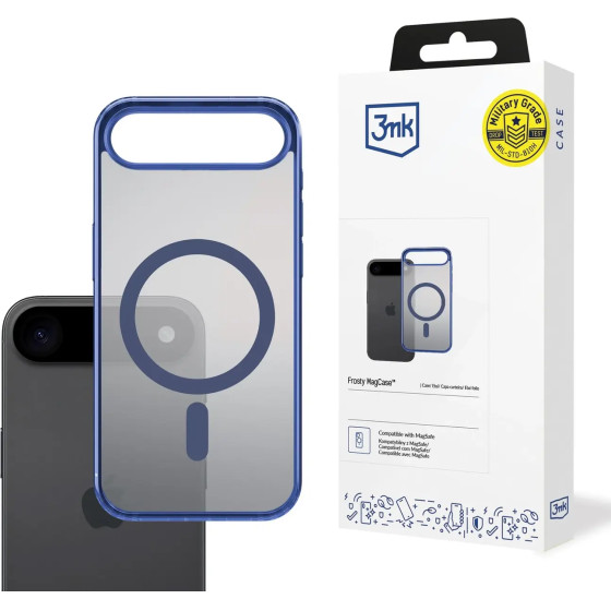 3MK Protection 3MK Frosty Magcase For Iphone 17 Air - Blue - (W-3FrMaCaBu-AI17A-0)