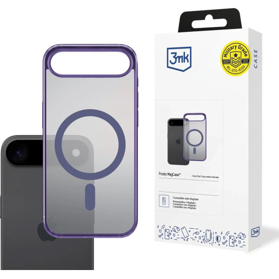 3MK Protection 3MK Frosty Magcase For Iphone 17 Air - Purple - (W-3FrMaCaPu-AI17A-0)