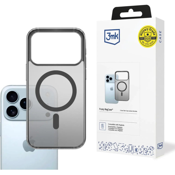3MK Protection 3MK Frosty Magcase For Iphone 17 Pro - Black - (W-3FrMaCaBl-AIP17P-0)