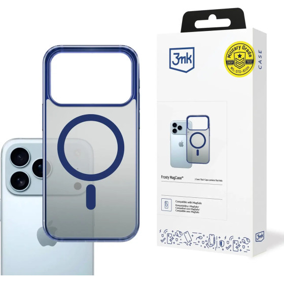 3MK Protection 3MK Frosty Magcase For Iphone 17 Pro Max - Blue - (W-3FrMaCaBu-IP17PM-0)