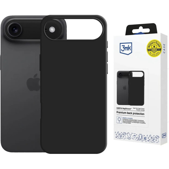 3MK Protection 3MK Hardy Magsilicone Case For Apple Iphone 17 Air - Black - (W-3SiMagGh-AI17A-0)