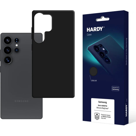 3MK Protection 3MK Hardy Magsilicone Magsafe Case For Samsung Galaxy S25 Ultra - Black - (W-3ASiMagBl-SGS25U-0)