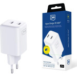 3MK Protection 3MK Hyper Charger Pd 45W QC4+ Pps 2C Super-Fast Charge 2.0 Wall Charger - White - (159386-0)