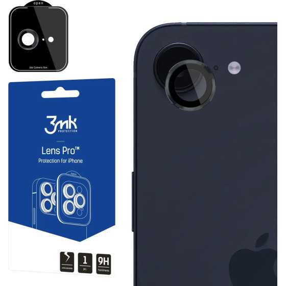 3MK Protection 3MK Lens Protection Pro Tempered Glass For Iphone 16e - Black - (158633-0)