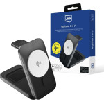 3MK Protection 3MK Magrocket 3-in-1 15W Qi2 Mpp Magsafe Wireless Charger - Black - (158829-0)