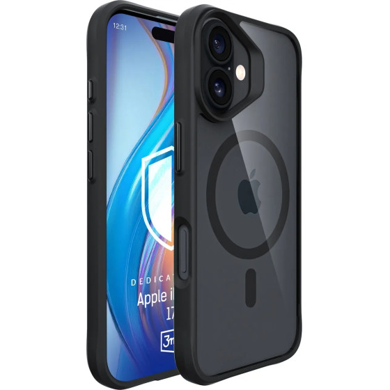 3MK Protection 3MK Satin Armor Magcase For Iphone 17 - Black - (W-3SAMaCa-AIP17-0)