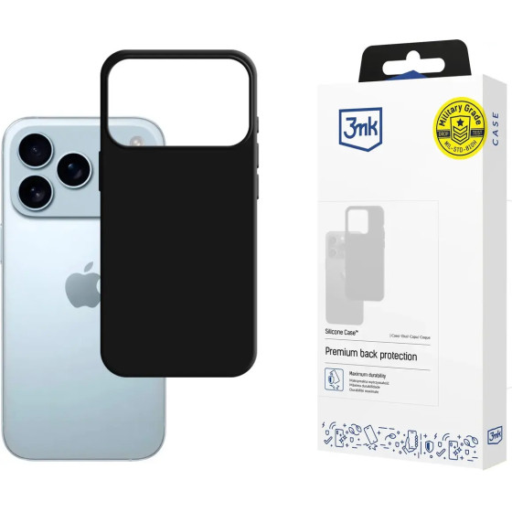 3MK Protection 3MK Silicone Case For Iphone 17 Pro - Black - (W-3SilCa-AIP17P-0)