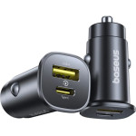 Baseus Gotrip USB-C / USB-A 30W Car Charger - Black - (C00072300123-00)