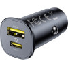 Baseus Gotrip USB-C / USB-A 30W Car Charger - Black - (C00072300123-00)