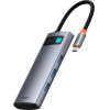 Baseus Metal Gleam 7in1 Hdmi 4K 60Hz USB-C Hub / 3x Usb 3.0 / USB-C Pd / Sd / Microsd - Gray - (B00030708811-01)
