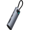 Baseus Metal Gleam 7in1 Hdmi 4K 60Hz USB-C Hub / 3x Usb 3.0 / USB-C Pd / Sd / Microsd - Gray - (B00030708811-01)
