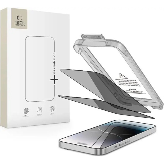Tech-Protect Quick Set Spy+ Privacy Glass 2-Pack For Iphone 14 Pro - (28637-0)