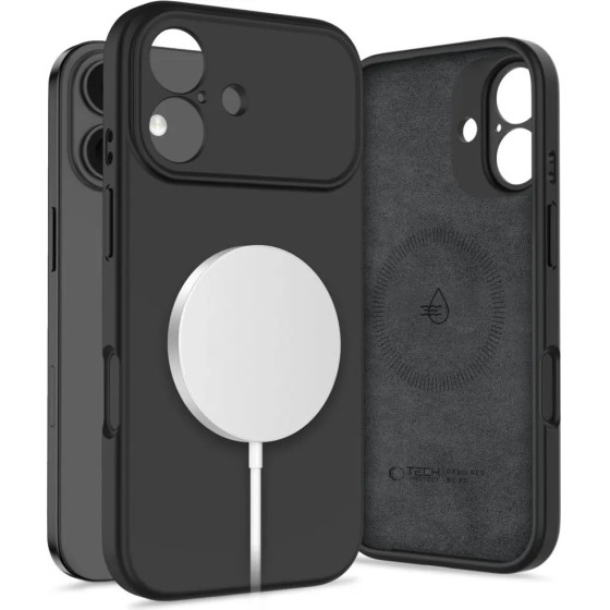 Tech-Protect Silicone Magsafe Case For Iphone 17 - Black - (28397-0)