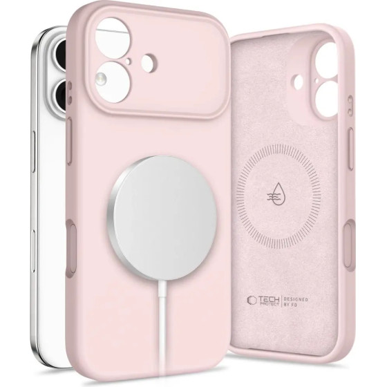 Tech-Protect Silicone Magsafe Case For Iphone 17 - Pink - (28405-0)