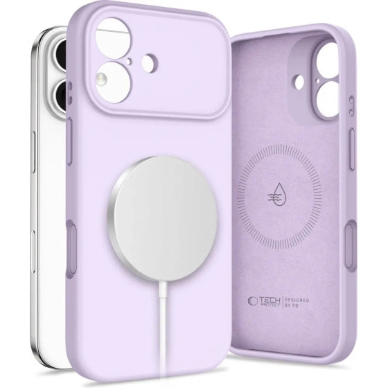Tech-Protect Silicone Magsafe Case For Iphone 17 - Purple - (28401-0)