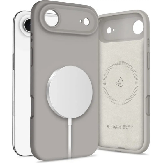 Tech-Protect Silicone Magsafe Case For Iphone 17 Air - Gray - (28410-0)