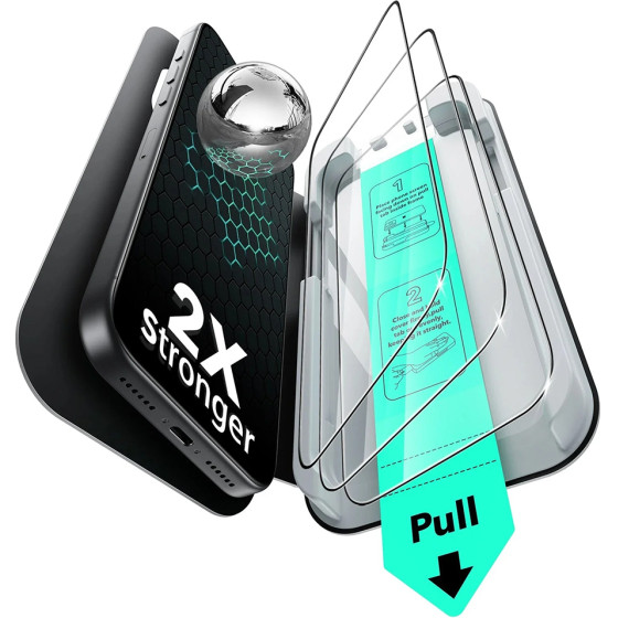 ESR - Tempered Glass Ultrafit (3 pack) - Iphone 17 Pro Max - Clear
