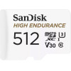 Sandisk Microsdxc Memory Card High Endurance With Adapter, 512Gb, Class 10 / UHS-1 U3 - (SDSQQNR-512G-GN6IA)