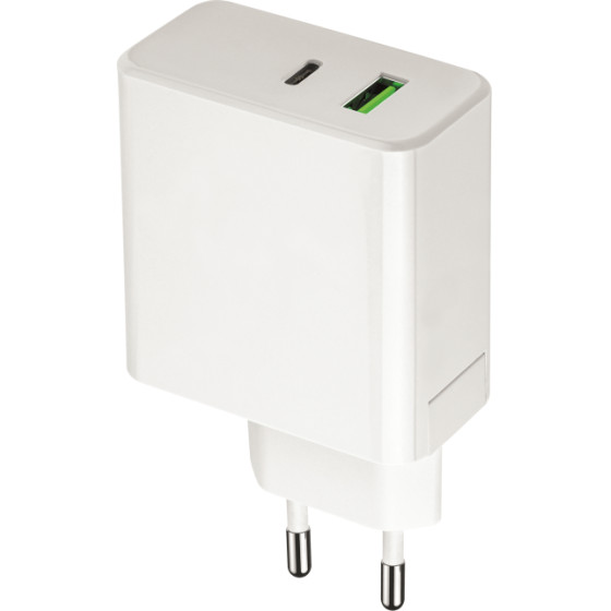 Setty Wall Charger PD+Qc Usb + USB-C 45W LSI-01wHite JO