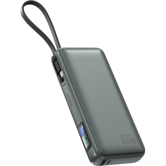 4sMarts Powerbank Enterprise 20000mAh 165W Ze Zintegrowanym Kablem USB-C Szary - (541603)