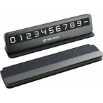 Techsuit - Premium Phone Number Plate Dialcraft (SN1) - Parking Sign, Slim Design, Magnetic Numbers, With Adhesive - Black