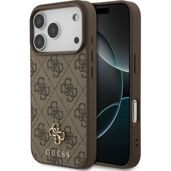 Guess 4G Small Classic Logo Magsafe Case For Iphone 17 Pro Brown - (GUHMP17LP4SM4MW)