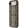 Guess Case 4G Printed Stripes Magsafe For Iphone 17 Air Brown - (GUHMP17MP4RPSW)