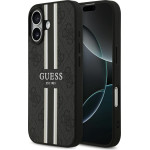 Guess Case 4G Printed Stripes Magsafe For Iphone 17 Black - (GUHMP17SP4RPSK)