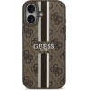 Guess Case 4G Printed Stripes Magsafe For Iphone 17 Brown - (GUHMP17SP4RPSW)