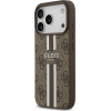 Guess Case 4G Printed Stripes Magsafe For Iphone 17 Pro Brown - (GUHMP17LP4RPSW)