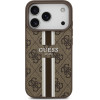Guess Case 4G Printed Stripes Magsafe For Iphone 17 Pro Brown - (GUHMP17LP4RPSW)