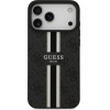 Guess Case 4G Printed Stripes Magsafe For Iphone 17 Pro Max Black - (GUHMP17XP4RPSK)
