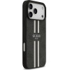 Guess Case 4G Printed Stripes Magsafe For Iphone 17 Pro Max Black - (GUHMP17XP4RPSK)