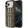 Guess Case 4G Printed Stripes Magsafe For Iphone 17 Pro Max Brown - (GUHMP17XP4RPSW)
