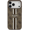 Guess Case 4G Printed Stripes Magsafe For Iphone 17 Pro Max Brown - (GUHMP17XP4RPSW)