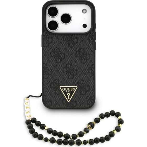 Guess Case 4G Strap Triangle Logo Magsafe For Iphone 17 Pro Black - (GUHMP17LP4TSDPPSK)