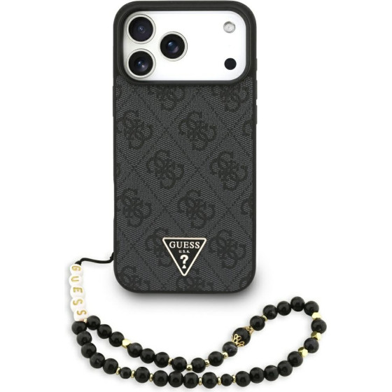 Guess Case 4G Strap Triangle Logo Magsafe For Iphone 17 Pro Max Black - (GUHMP17XP4TSDPPSK)