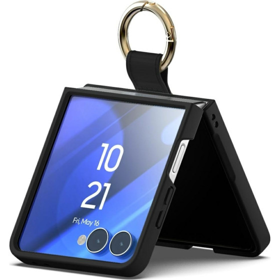 Mercury Gold Ring Case For Samsung Galaxy Z Flip7 Black