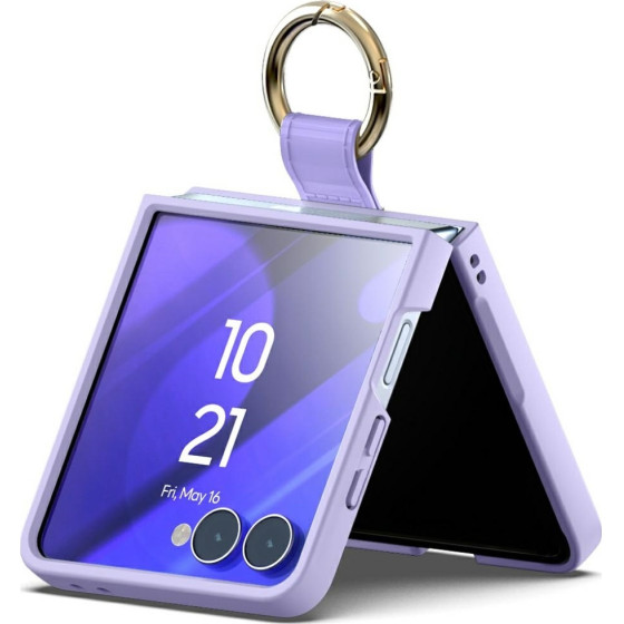 Mercury Gold Ring Case For Samsung Galaxy Z Flip7 Lilac