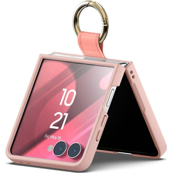 Mercury Gold Ring Case For Samsung Galaxy Z Flip7 Pink