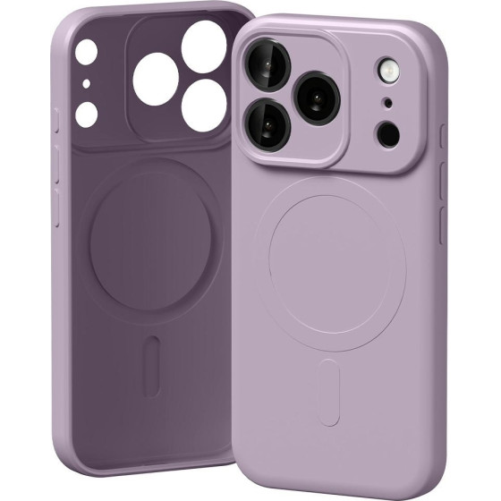 Mercury Semi-Silicone Magsafe Case For Iphone 17 Pro, Lavender gray