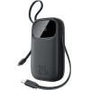 Baseus Enerfill FC31 10000mAh 22.5W Powerbank With Digital Display And 2 Built-In Cables (USB-C + Lightning) - Black - (P10082106123-00)
