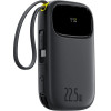 Baseus Enerfill FC31 10000mAh 22.5W Powerbank With Digital Display And 2 Built-In Cables (USB-C + Lightning) - Black - (P10082106123-00)