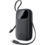 Baseus Enerfill FC31 20000mAh 22.5W Powerbank With Digital Display And 2 Built-In Cables (USB-C + Lightning) - Black - (P10082107123-00)