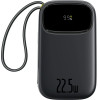 Baseus Enerfill FC31 20000mAh 22.5W Powerbank With Digital Display And 2 Built-In Cables (USB-C + Lightning) - Black - (P10082107123-00)
